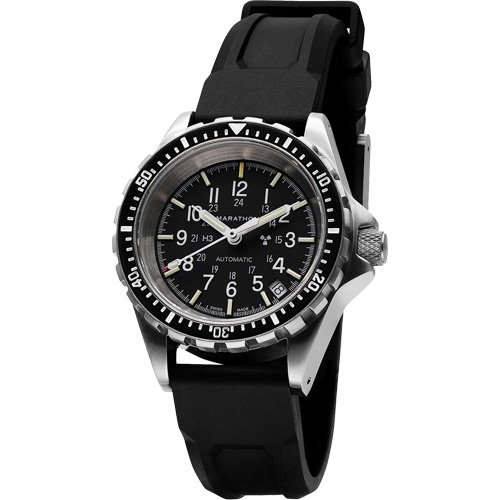 Montre Steel Navigator avec date sur ensemble bracelet en caoutchouc noir de trois morceaux, Num&eacute;rique, &agrave; piles, 36 mm, Noir Kelford