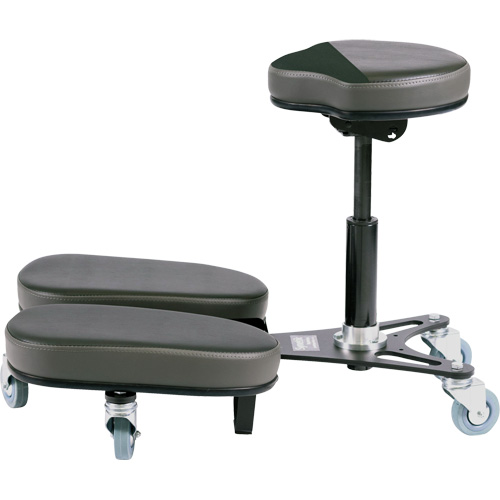 STAG4 Adjustable Kneeling Chair, Vinyl, Black/Grey Kelford