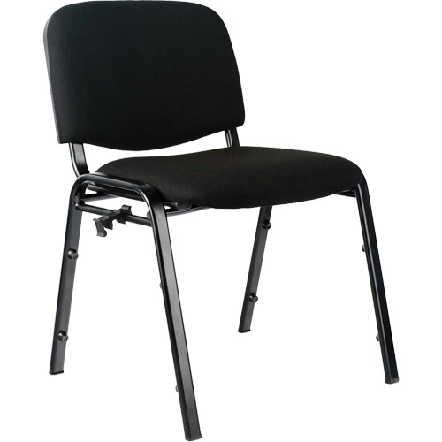 Chaises empilables, Tissu, Hauteur 32", Capacit&eacute; 250 lb, Noir Kelford
