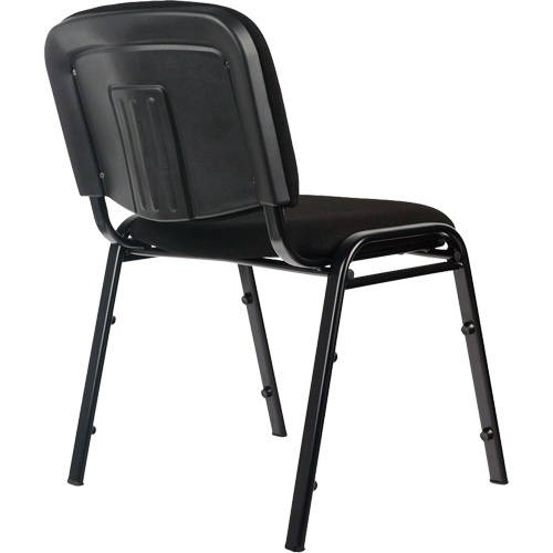 Chaises empilables, Tissu, Hauteur 32", Capacit&eacute; 250 lb, Noir Kelford