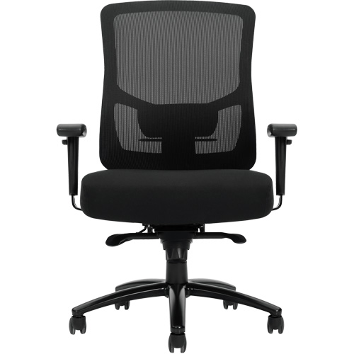 Chaise &agrave; dossier haut avec m&eacute;canisme &agrave; basculement synchronis&eacute; robuste Raven 400, Mailles, Noir, Capacit&eacute; 400 lb Kelford