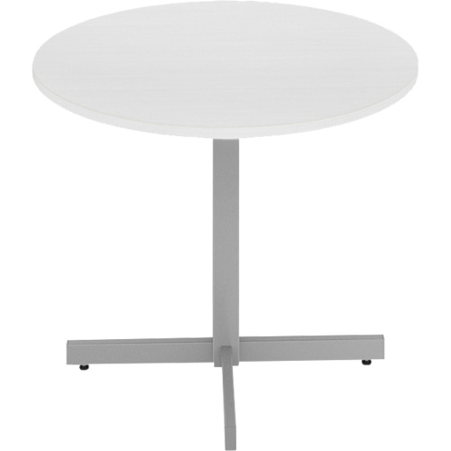 Table ronde &agrave; hauteur r&eacute;glable Newland, 36" lo x 36" la x 29" h, Dessus de 1", Stratifi&eacute;/Polypropyl&egrave;ne, Blanc Kelford