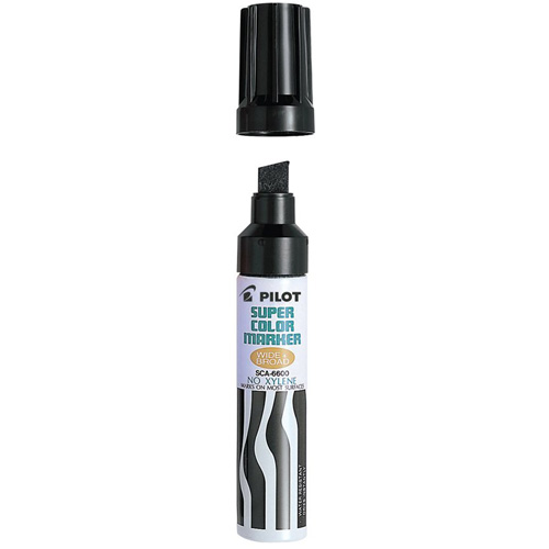 Marqueur permanent rechargeable Super Color, Ciseau, Noir Kelford