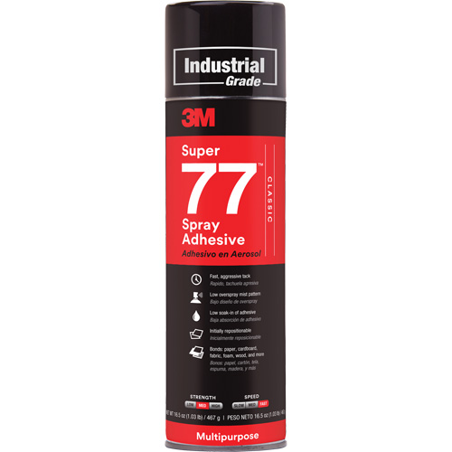 Super 77 Spray Adhesive, Clear, Aerosol Can Kelford