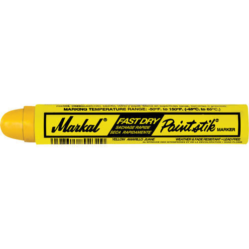 B&acirc;tons de peinture Paintstik &agrave; s&eacute;chage rapide 50° &agrave; 150°F, B&acirc;ton plein, Jaune Kelford