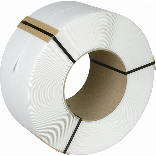 Feuillard, Polypropyl&egrave;ne, 1/2" la x 9900' lo, Blanc, Calibre Machine Kelford