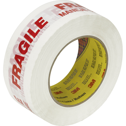 Ruban d'emballage Scotch 3771 avec message, Adh&eacute;sif Thermofusible, 2 mils, 48 mm (1-22/25") x 100 m (328') Kelford