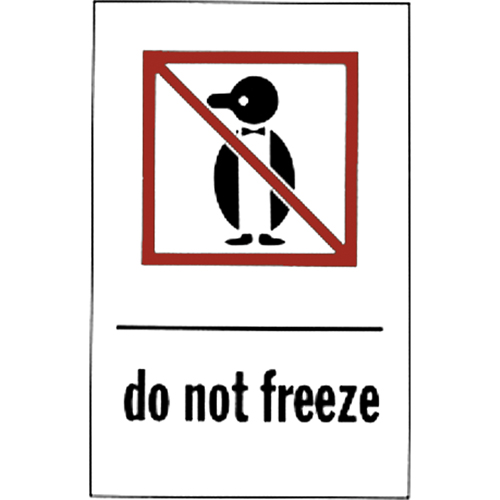 &eacute;tiquettes pour traitement sp&eacute;cial Do Not Freeze, 6" lo x 4" la, Rouge/blanc Kelford