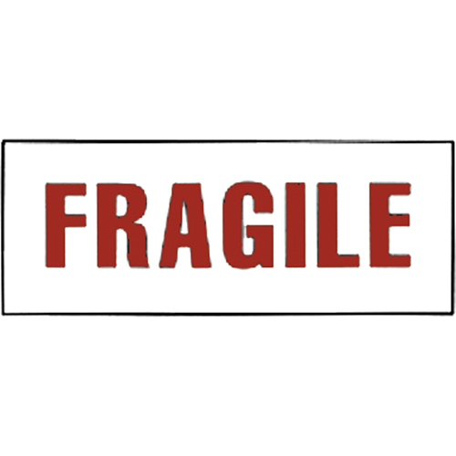 &eacute;tiquettes pour traitement sp&eacute;cial Fragile, 6" lo x 2" la, Rouge/blanc Kelford