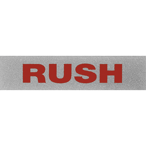 &eacute;tiquettes pour traitement sp&eacute;cial Rush, 5" lo x 2" la, Noir/rouge Kelford