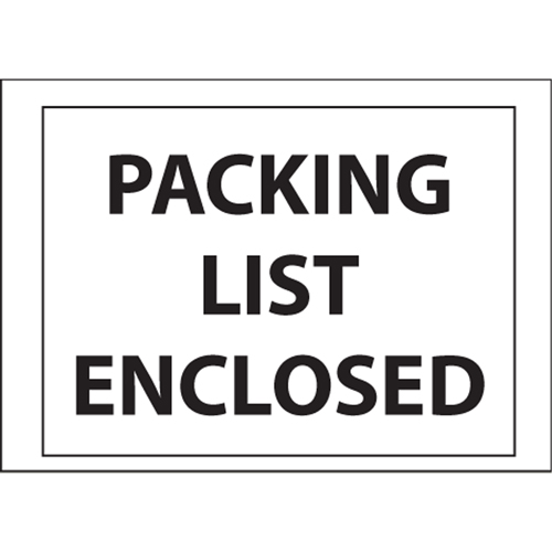 Packing List Envelopes, 4" L x 5" W, Backloading Style Kelford