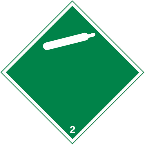 TDG Shipping Labels, Class 2, Gases, Paper Kelford
