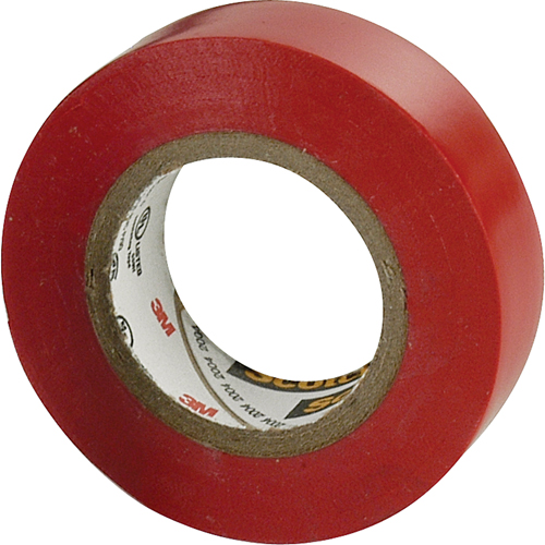 Scotch&reg; 35 Colour Coded Tape, 12.7 mm (1/2") x 6.1 m (20'), Red, 7 mils Kelford