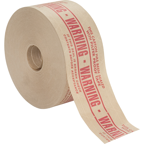Pre-Printed Gummed Tapes, 72 mm (2-4/5") x 137 m (449.475'), Kraft Kelford