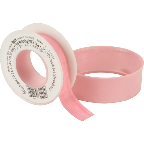 Teflon&reg; Tape - Water Lines Thread, 260" L x 1/2" W, Pink Kelford