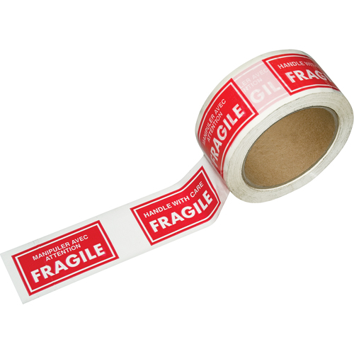 Pre-Printed Message Tapes, 1-7/8" W, White on Red Kelford