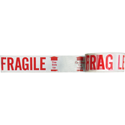 Bilingual Printed Tape – Fragile This Side Up , Red on White Kelford