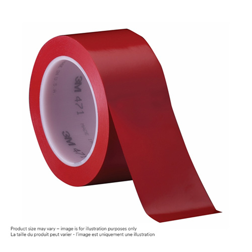 471 Vinyl Tape, 38 mm (1-1/2") W x 32.9 m (108') L, 5.3 mils, Red Kelford