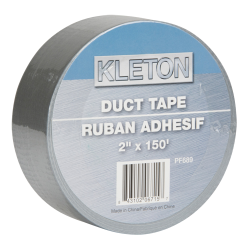 Utility Grade Duct Tape, 6 mils, Silver, 50 mm (2") x 45 m (148') Kelford