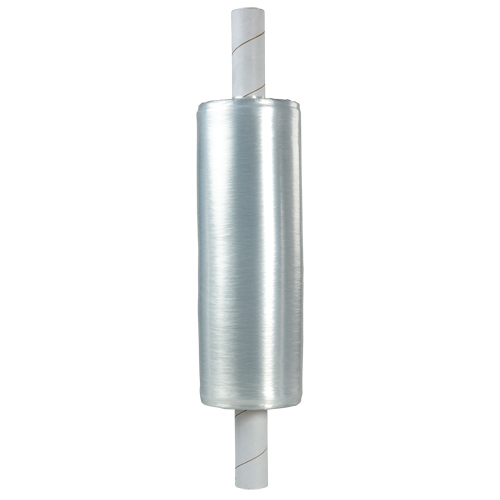 Extended Core Hand Stretch Wrap, 80 Gauge (20.3 micrometers), 20" x 1000', Clear Kelford