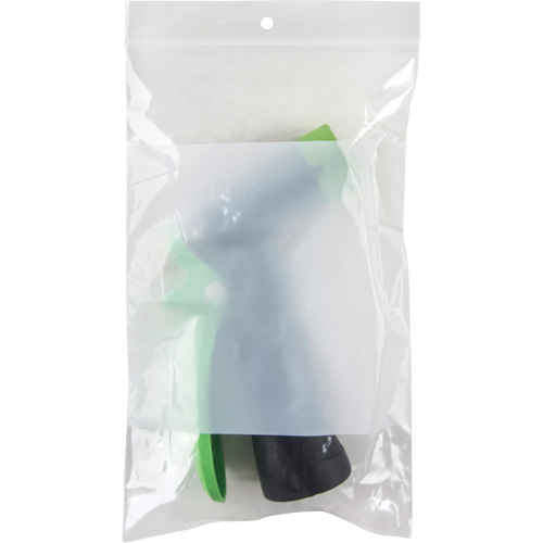 Sacs en poly avec espace inscriptible blanc, Refermable, 8" x 5", 2 mils Kelford