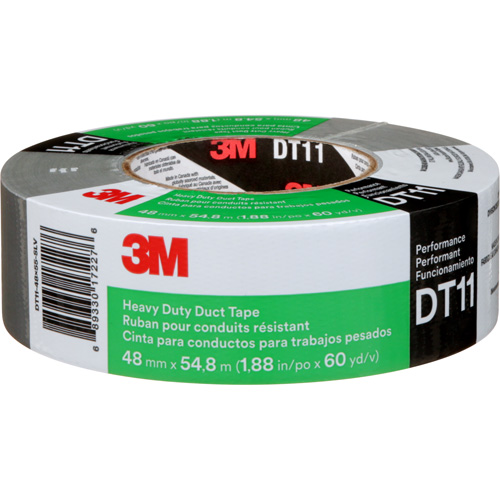 DT11 Heavy-Duty Duct Tape, 11 mils, Silver, 48 mm (2") x 55 m (180') Kelford