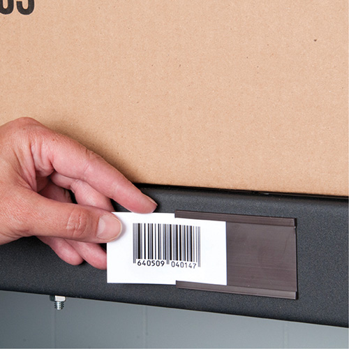 Card Holder, Magnetic, 600" L x 2" W Kelford