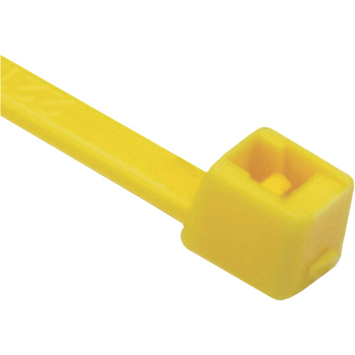 Attaches de c&acirc;bles s&eacute;rie T, Longueur 8", R&eacute;sistance &agrave; la traction 50 lb, Jaune Kelford
