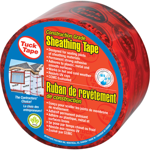Ruban de rev&ecirc;tement pour entrepreneurs, 60 mm (2-3/8") x 0,0 m (0,0'), Rouge Kelford