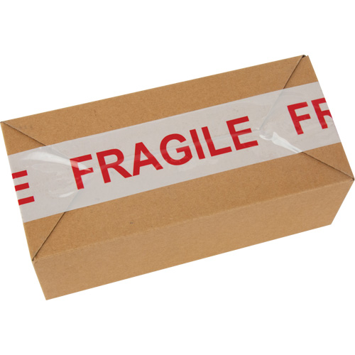 "Fragile" Box Sealing Tape, Hot Melt Adhesive, 2 mils, 48 mm (2") x 100 m (328') Kelford