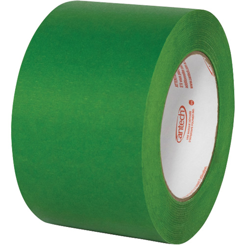 Premium Safe Tack Masking Tape, 72 mm (2-83/100") x 55 m (180.44'), Green Kelford