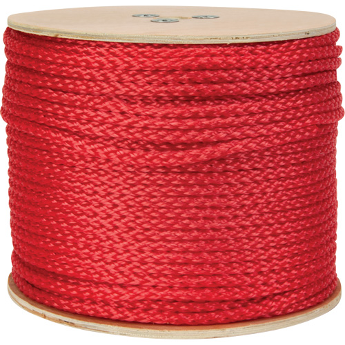 Braided Red Rope, Polypropylene, 500' Kelford