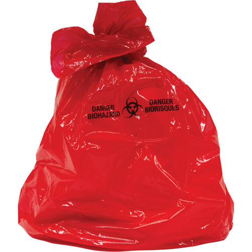 Sacs &agrave; d&eacute;chets, Biorisque, 38" lo x 30" la, 2 mils Kelford