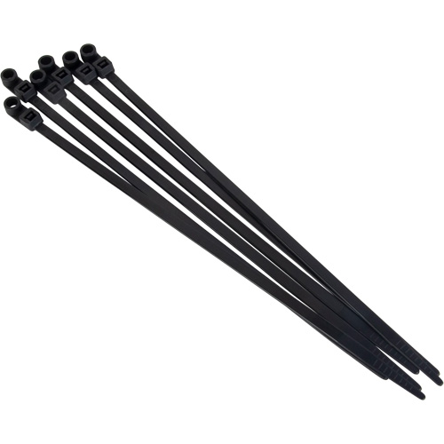 Attache-c&acirc;ble &agrave; visser, Longueur 8", R&eacute;sistance &agrave; la traction 50 lb, Noir Kelford
