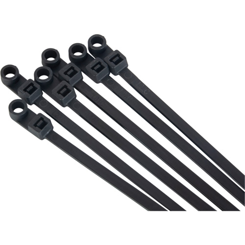Attache-c&acirc;ble &agrave; visser, Longueur 8", R&eacute;sistance &agrave; la traction 50 lb, Noir Kelford