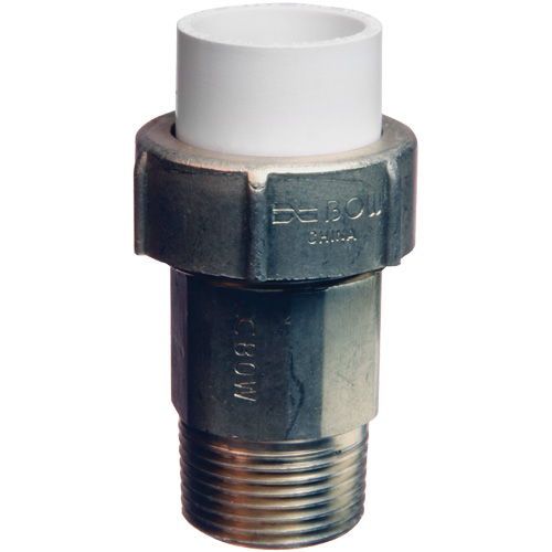 Raccord union, 1" x 3/4", Laiton/PVC-C, Embout femelle x PEX cannel&eacute; Kelford