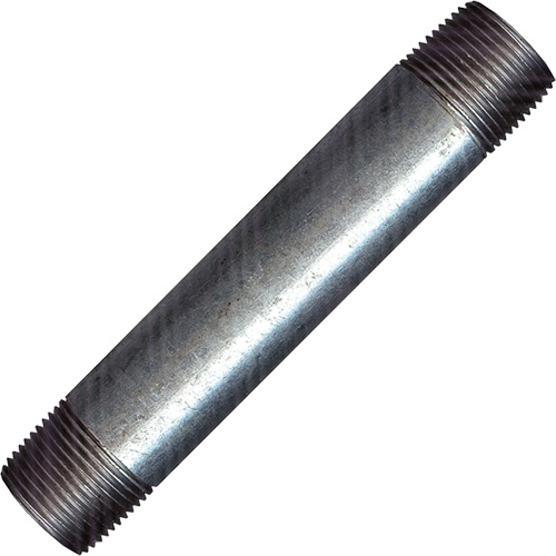 Long Pipe Nipple, Galvanized, 1/2", NPT x NPT Kelford