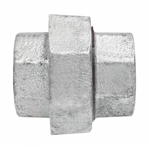 Union Pipe Fitting, 1/8", Galvanized Iron, FPT Kelford