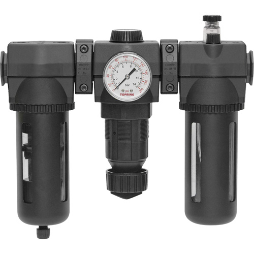 Filtre, d&eacute;tendeur & lubrificateur Modulair 400 avec drain manuel & bol standard, 3/4" NPTF Kelford
