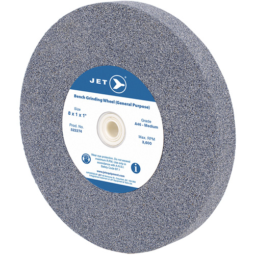 A810M General Purpose Bench Grinding Wheel, 8" x 1", 1" Arbor Kelford