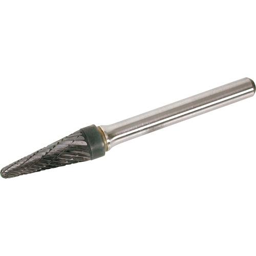 Solid Carbide Burr, SL-1, 1/4" Dia., 1/4" Shank, 5/8" Depth of Cut Kelford