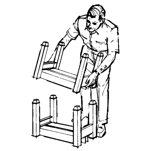 Supports empilables mobiles, 12" la x 16" p, Capacit&eacute; de 2500 lb Kelford