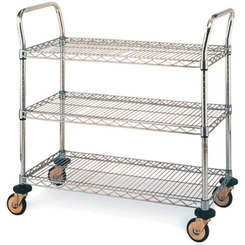 Chariots utilitaires standards, Acier inoxydable, 18" x 39" x 30", Capacit&eacute; 500 lb Kelford