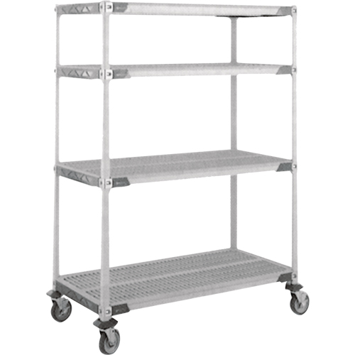 MetroMax i&reg; Stem Caster Cart, 4 Tiers, 18" x 69" x 36", 900 lbs. Capacity Kelford