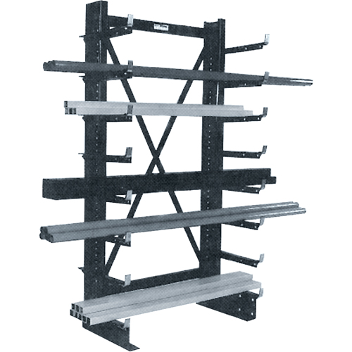 Single-sided Minitree&reg; Cantilever Rack, 36" W x 76-3/16" H Kelford