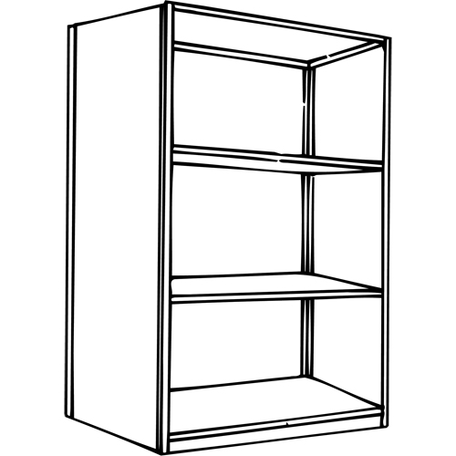 Interlok Shelving Unit, Steel, Boltless, 800 lbs. Capacity, 36" W x 76" H x 24" D Kelford