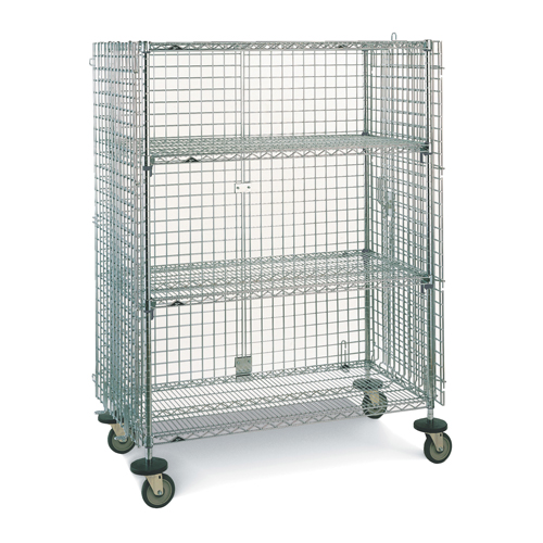 Wire Shelf Cart, Chrome Plated, 21-1/2" x 68-1/2" x 40", 500 lbs. Capacity Kelford