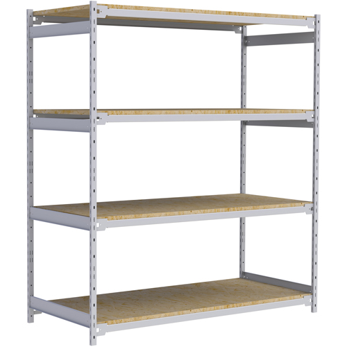 Wide Span Record Storage Shelving, Steel, 4 Shelves, 72" W x 32" D x 84" H Kelford