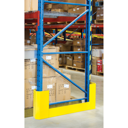 Racking Aisle Protectors, 3" W x 47" L x 16" H, Safety Yellow Kelford