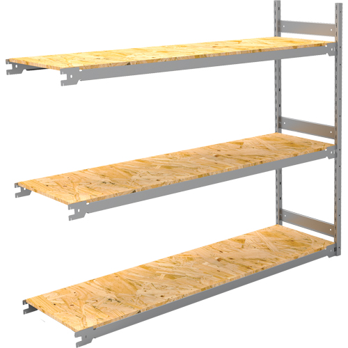 Wide Span Record Storage Shelving, Steel, 3 Shelves, 72" W x 18" D x 60" H, Add-On Kit Kelford